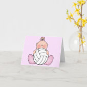 Lil Volleyball Girl Karte (Gelbe Blume)