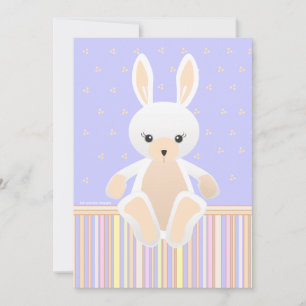 Lil White Bunny Baby Dusche Einladung