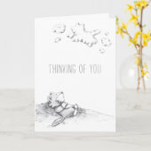 Lil Wolf Daydreaming Card Karte (Gelbe Blume)