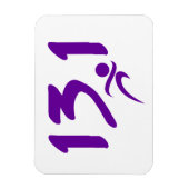 Lila 13,1 Halbmarathon Magnet (Vertikal)