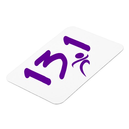 Lila 13,1 Halbmarathon Magnet (Linke Seite)