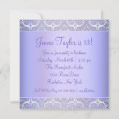 Lila 13. Geburtstagsparty Einladung Lila 13. (Rückseite)