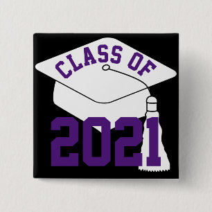 Lila 2024 Grad Cap Button