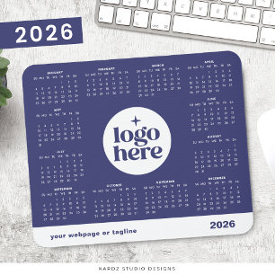 Lila 2026 Geschäftsjahreskalender Mousepad