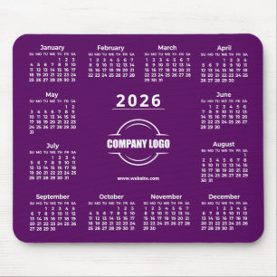 Lila 2026 Werbeunternehmen-Logo Mousepad