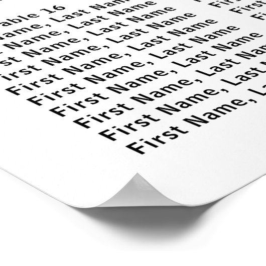 Lila 20-Tisch-Hochzeitstabelle für Blumen Poster (Ecke)