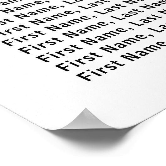 Lila 20-Tisch-Sitzkarte mit weißer Blüte Poster (Ecke)