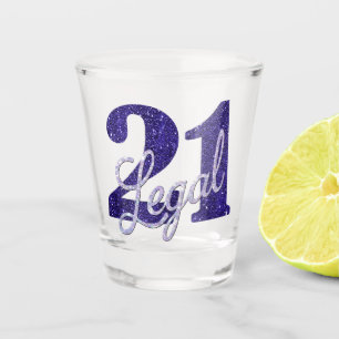 Lila 21 und Recht Chic Lavender 21. Geburtstag Schnapsglas