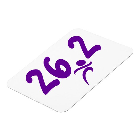 Lila 26,2-Marathon Magnet (Linke Seite)