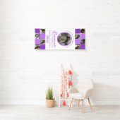 Lila 2-Tonaufnehmer-Abschluss Vinyl Banner (Insitu)