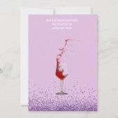 Lila 30 und tolle Geburtstagsparty Einladung (Rückseite)