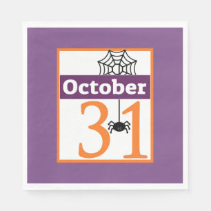 Lila 31. Oktober Halloween-Party Serviette
