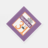 Lila 31. Oktober Halloween-Party Serviette (Ecke)