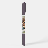 Lila 3 Fotos Bestickungen Editierbare Farbmonogram iPhone Hülle (Rechte Seite)