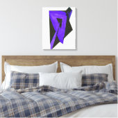 Lila 3 Mal gequared Fine Art Canvas Print Leinwanddruck (Insitu (Schlafzimmer))
