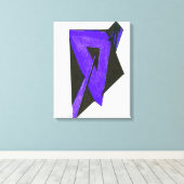 Lila 3 Mal gequared Fine Art Canvas Print Leinwanddruck (Insitu (Holzboden))