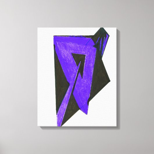 Lila 3 Mal gequared Fine Art Canvas Print Leinwanddruck (Vorderseite)