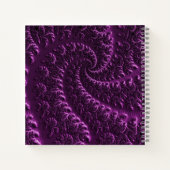lila 3d-Mandelbrot-Fraktal-Helix-Kurve Notizblock (Rückseite)
