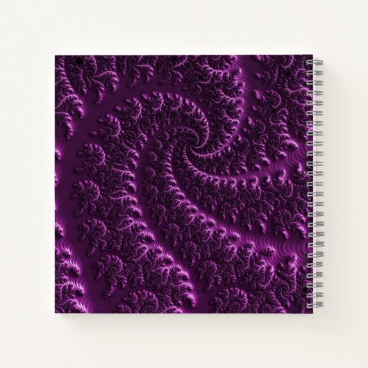 lila 3d-Mandelbrot-Fraktal-Helix-Kurve Notizblock (Rückseite)
