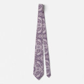 Lila 3D Paisley Relief Jacquard Krawatte (Vorderseite)