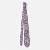 Lila 3D Paisley Relief Jacquard Krawatte (Rückseite)