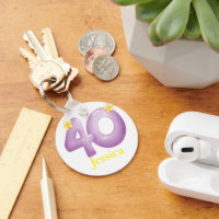 Lila 40. Geburtstags-Golfer-Geschenk, 40 Jahre Ele