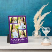 Lila 4 Foto Abschluss Moderne Kalligraphie Herzstü Fotoplatte (Seite)