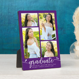 Lila 4 Foto Abschluss Moderne Kalligraphie Herzstü Fotoplatte