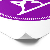 Lila 4 Quadrate Gymnastik mit Monogramm Poster (Ecke)