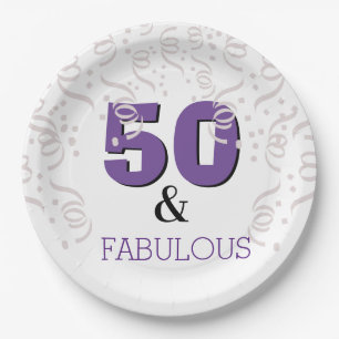 Lila 50 gefühllos  Gute 50. Geburtstagsparty Pappteller