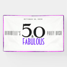 Lila 50 und fabelhafte 50. Geburtstagsparty Bash