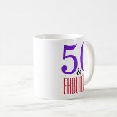 Lila 50 und Fabulous Gift Kaffeetasse (VorderseiteRechts)