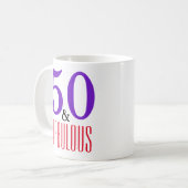 Lila 50 und Fabulous Gift Kaffeetasse (Vorderseite Links)