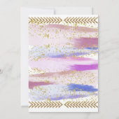 Lila 5. Geburtstag des Mädchens & fabelhaft Einladung (Rückseite)