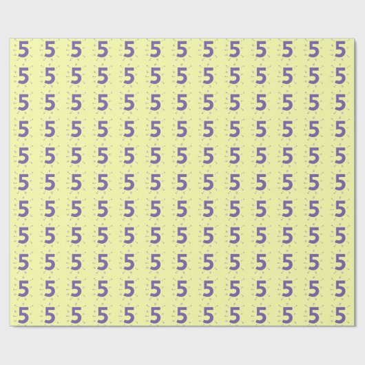 Lila 5-Yellow Wrapping Paper Geschenkpapier (Flach)