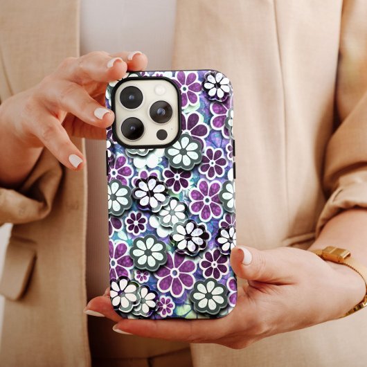 Lila 60er Hippie iPhone | 60er Hippie iPhone 13 Case-Mate iPhone Hülle
