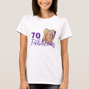 Lila 70 und Fabelhaft 70. Geburtstagsfoto T-Shirt