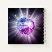 Lila 70er-Jahre-Disco-Ball-Gästebuch zum 60. Gebur Notizblock (Rückseite)