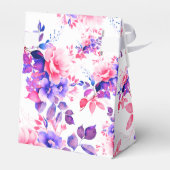 Lila 80. Geburtstagsparty Geschenkschachtel (Rückseite)