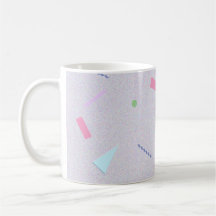Lila 80er Geo Print Tasse