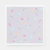 Lila 80er Print Napkins Serviette (Vorderseite)