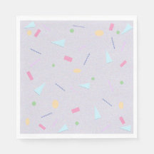 Lila 80er Print Napkins