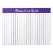 Lila 8,5 x 11-Letter-Größe Verlassen vertikaler Na Notizblock (Vorderseite)