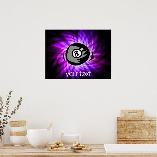 Lila 8 Ball Poster (Küche)