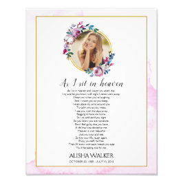 Lila A Ich sitze im Heaven Memorial Begrüßungszeic Fotodruck