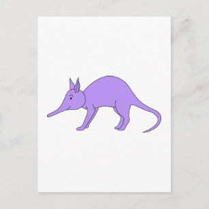 Lila Aardvark Postkarte