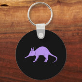 Lila Aardvark Schlüsselanhänger (Vorderseite)