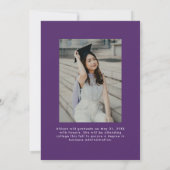 Lila ab und ab 2 Foto Abschluss Ankündigung (Rückseite)