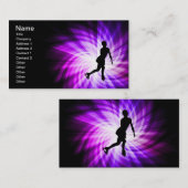 Lila Abbildung Skaten Visitenkarte (Vorne/Hinten)