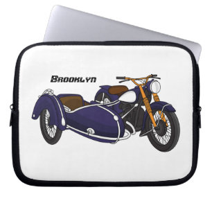 Lila Abbildung von Nebenkraftwagen Laptopschutzhülle